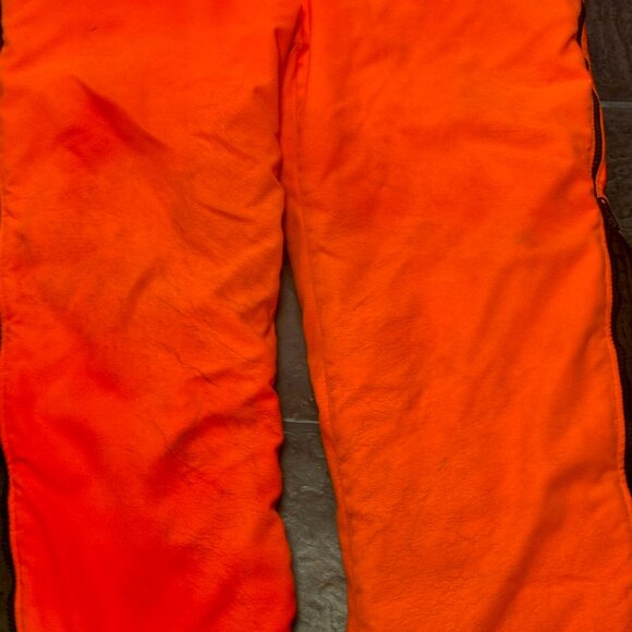 Mount' N Prairie Men's L Blaze Orange Insulated Hunting/Work/Hiking Bib Overalls - Picture 2 of 9